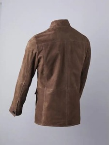 <b>Men</b>’s Crookland <b>Suede</b> Leather <b>Jacket</b> Premium <b>Suede</b> Casual Vintage <b>Jacket</b> Classic Outerwear - Product Image 2