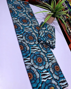 Tissu Sergé de Coton à Motif Imprimé Wax Africain Style Mozambique pour Chemises et Robes d'Enfants - Product Image 1