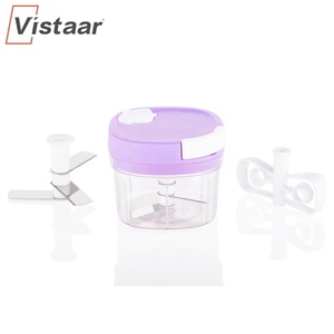 Manuale tirare a mano Chopper cucina Mini frutta verdura frutta Cutter contenitore di plastica resistente presa liscia facile funzionamento - Product Image 6