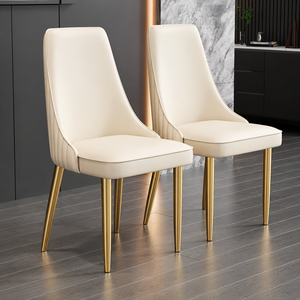 Chaise de salle à manger en métal minimaliste de luxe léger, revêtement en velours, mobilier écologique pour la maison, la boutique, l'hôtel, le café - Product Image 1