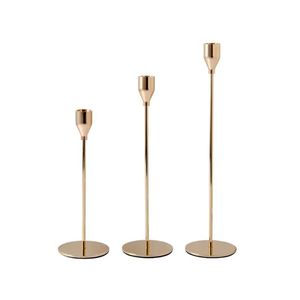 Juego de 3 Portavelas Cónicos Negros Mate, Candelabros de Hierro Fundido, Decoración Nórdica para Mesa de Comedor o Bodas - Product Image 4