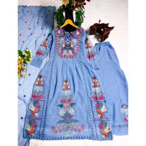 Ensemble élégant pour femmes avec haut et bas et dupatta pour les fêtes - Product Image 1