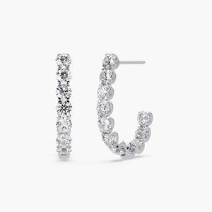 Modernos Pendientes de Aro con Diamantes de Laboratorio en Oro de 14K, Corte Brillante, 2.70CT, 20mm, Claridad EF+, Engaste de Garras, Certificación IGI, Joyería de Lujo - Product Image 3