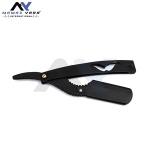 Professional Barber <b>Razor</b> Mustache Handle Straight Shaving <b>Razor</b> <b>Men</b> Classic Salon Quality Beard Shaper Hair Cutting Durable - Product Image 3