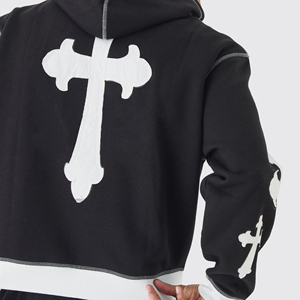 Premium Lightweight 100% Cotton Printed Hoodie Pants Stylish Streetwear Design Solid Color Breathable Customizable Printing - Product Image 6