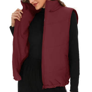 Dernier design Gilet matelassé sans manches pour femme, doudoune d'hiver personnalisée, manteau rembourré, gilet d'équitation pour femme - Product Image 6