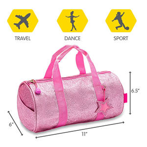 Bolsa Deportiva Morada con Lentejuelas y Logotipo de Animadoras, Cierre Frontal, Equipo de Baile para Niños, Diseño Personalizado para Niños, Venta al por Mayor 2026 - Product Image 4