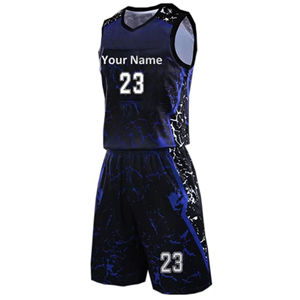 Ensemble d'uniformes de basketball personnalisés pour hommes à faible MOQ, 100 % polyester, logo frontal, vêtements de sport respirants, meilleure vente - Product Image 2