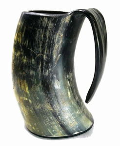 Jarra de Cerveza Vikinga Hecha a Mano con Cuerno Natural Pulido y Ecológico, con Logotipo Personalizado - Arte y Coleccionable por FAIZA CRAFT - Product Image 4