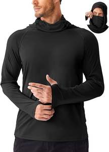 เสื้อฮู้ดตกปลาแบบยุทธวิธี UPF50+ ผ้าแห้งเร็ว ยืดหยุ่นได้ ผลิตจากผ้าสแปนเด็กซ์/โพลีเอสเตอร์ พิมพ์ลายด้วยเทคนิคการถ่ายเทความร้อน สำหรับทุกเพศ - Product Image 2