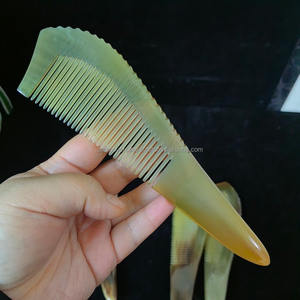 หวีเขาควายอินทรีย์เครื่องนวดหนังศีรษะลดการแตกหักการควบคุมการชี้ฟูเครื่องมือจัดแต่งทรงผมส่งออก - Product Image 1