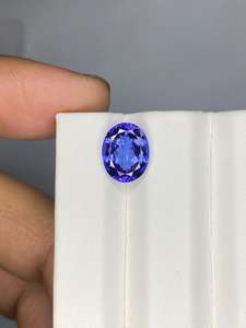 แทนซาไนต์ทรงรีเจียระไน พลอยสีน้ำเงินธรรมชาติ ขนาด 6x4 มม. 7x5 มม. 6x8 มม. สำหรับทำเครื่องประดับ - Product Image 4