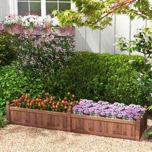 Jardinera Elevada para Jardín de 91x24x16 Pulgadas con Drenaje en las Esquinas y Revestimiento de Tela No Tejida para Vegetales - Product Image 3