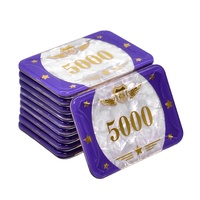 Plaques de brique de poker en acrylique personnalisables avec un design, un motif, une couleur et un logo personnalisés avec une taille et une qualité de casino standard