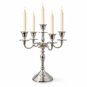 Candelabro Plateado Heritage de Marca Privada – Artículos de Arte en Aluminio Fundido Sostenible - Product Image 4