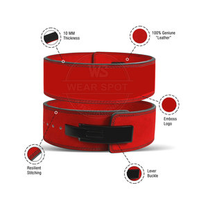 เข็มขัดยกน้ำหนักแบบ Lever Belt ขายดี เข็มขัดออกกำลังกายหนังวัวแท้ กันลื่น เป็นมิตรกับสิ่งแวดล้อม ระบายอากาศได้ดี ผลิตในประเทศปากีสถาน - Product Image 2