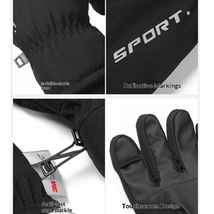 Fashion Insulated Winter <b>Gloves</b> for Men Waterproof Ski & Snowboarding Motorcycle <b>Gloves</b> Warm Fleece Lining for Sports <b>Gloves</b> - Product Image 5