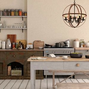 Lampadario Rustico Vintage a 6 Luci - Categoria Prodotti: Lampade a Sospensione e Lampadari - Product Image 3