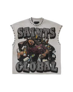 DISCOVER-IMPEX 2026 Camiseta sin Mangas con Estampado Gráfico para Hombre, Estilo Urbano, Informal, de Verano, de Algodón - Product Image 4