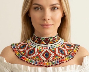 Collar de Cuentas de Vidrio Hecho a Mano, Estilo Tradicional, para Mujer, Calidad Premium, Artesanía Orion, Joyería de Regalo, Venta al Por Mayor - Product Image 1