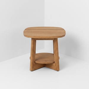 Mesa Baja Redonda de Madera de Teca Sólida de Grado A, Resistente, para Exteriores, Patio, Mesa de Centro Pequeña, para Resorts, Contratistas, Jepara SVLK B2B - Product Image 4