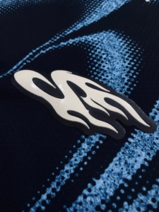New Retro Soccer Jersey Style Football Jersey Sublimation <b>Flame</b> Print Polo <b>Shirt</b> Low MOQ Wholesale Argentina Style Graphic <b>Shirt</b> - Product Image 2