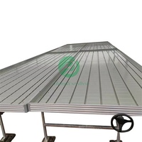 Table de culture hydroponique mobile en plastique ABS avec plateau de drainage et roulettes pour pépinière commerciale