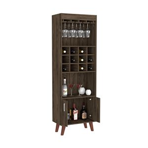 Mobile Bar in Noce Scuro per Soggiorno, Design Elegante a Forma di Toro - Product Image 6