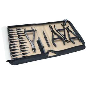 Kit d'outils pour extensions de cheveux avec pince à ouvrir les perles, pince à sertir les micro-perles à 2 trous, outil de pressage pour extensions adhésives et pinces de sectionnement - Product Image 1