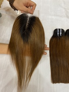 Extensiones de cabello humano, pelo liso de hueso de vietnam, pelo crudo súper doble, HD, encaje suizo transparente - Product Image 4