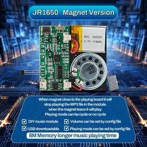 Vibration-Activated 8M Memory Size USB Downloadable Sound Chip Voice Module Speaker For DIY Music Recording