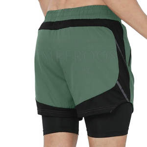 Pantalones Cortos Deportivos 2 en 1 para Hombre, de Secado Rápido, para Gimnasio, Entrenamiento, con Bolsillo para Teléfono, Transpirables, Cortavientos, Ropa Deportiva - Product Image 2