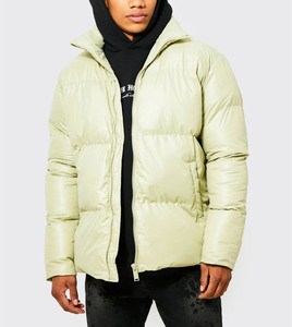 Premium Quality <b>Men's</b> Puffer <b>Jacket</b> Polyester/Cotton Canvas Front Logo Hooded Waterproof Winter <b>Jacket</b> - Product Image 6