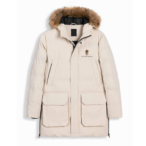 Manteau d'hiver matelassé pour homme, parka à capuche, fermeture éclair sur le devant, manches longues, plusieurs poches, vêtements de camping en plein air, vêtements de voyage - Product Image 1