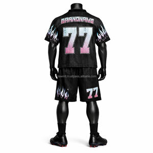 Servicios OEM, Jersey de Fútbol Americano de Último Modelo, Corte Regular, Diseño Personalizado de Alta Calidad, Impreso, Transpirable, de Secado Rápido para Verano - Product Image 4