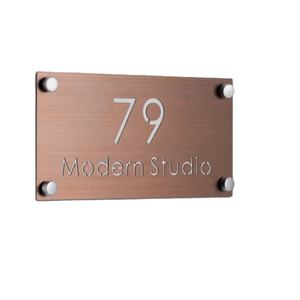Plaques de Numéro de Maison Modernes Personnalisées en Acrylique Découpé au Laser, Plaque de Porte Familiale 3D avec Nom et Adresse Personnalisés pour Usage Extérieur d'Appartement - Product Image 2