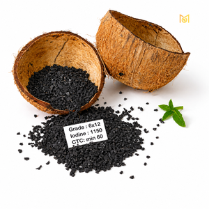 Carbón Activado GAC 6x12 Mesh, Alto Valor de Yodo 1150 mg/g, Dureza 99% mín., Bolsas de PP de 25 kg, Empresas Mineras Africanas, Precio FOB Contenedor de 40 pies - Product Image 6