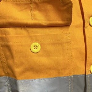 Safety Protection <b>Construction</b> Working Shirt Yellow Hi Vis Workwear Mens Long Sleeve <b>Work</b> Shirt - Product Image 4