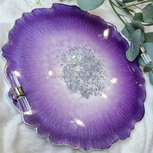 ชุดถาดรองแก้วทำจากไม้เรซิ่น3ชั้นออกแบบมาสำหรับอาหารในบ้านร้านอาหาร - Product Image 3