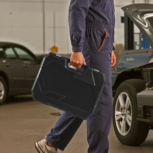 Set di chiavi a bussola da 86 pezzi con attacco da 3/8, 1/4, 1/2 pollici, metrico e SAE, kit di attrezzi industriali per meccanici con cricchetto - Product Image 2