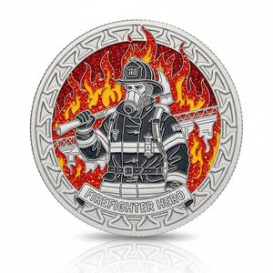 Monedas Conmemorativas de Bombero, Grandes, Económicas, Personalizadas, Bañadas en Oro, con Esmalte Suave, Modernas y Tradicionales - Product Image 1