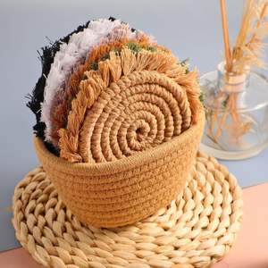 Posavasos de Macramé Estilo Bohemio Multicolor Hechos a Mano con Cordón de Algodón 100% Tejido, Accesorios Elegantes para Tazas de Café, Calidad Premium - Product Image 2