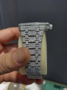 Reloj de Pulsera para Hombre, Mecánico Automático, con Cristal Moissanite, Correa de Acero Inoxidable, Esfera Esqueleto, Resistente al Agua 10 Bar - Product Image 2