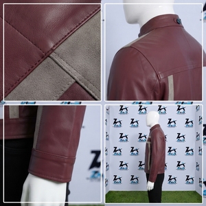 Veste en cuir pour homme, design unique, vente en gros professionnelle, personnalisable, couleur unie, fabrication OEM, veste en cuir coupe-vent - Product Image 4