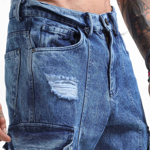 Pantalones Holgados para Hombre, Diseño Casual, Secado Rápido, Talla Grande, Jeans de Algodón, Estilo Hip Hop Urbano, Ligeros, Elásticos, Precio Económico - Product Image 3