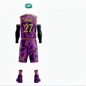 Ensemble Maillot et Short de Basketball Homme Personnalisé Sans Manches Style 2026 Nouveauté Coloré Uniformes Hip Hop Vente en Gros - Product Image 3