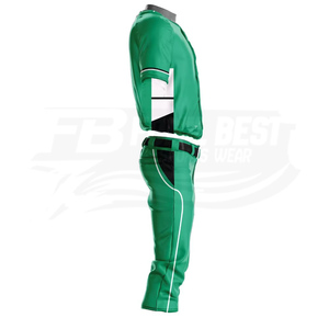 Custom Men's <b>Baseball</b> Jersey <b>Set</b> Green Short Sleeve Sublimated Print Moisture Wicking Polyester Uniform Adult Regular Fit - Product Image 3