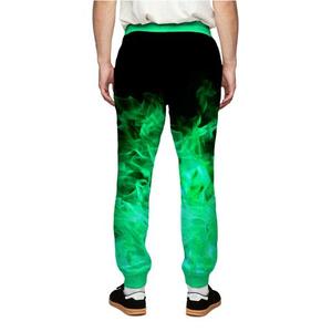 Men's Sublimation Printed Sweatpants <b>Elastic</b> <b>Waist</b> Drawstring Casual Joggers Breathable Polyester Fleece Autumn Wear - Product Image 4