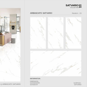 Carreaux de porcelaine Satvario, surface 60x120cm (600x1200mm, 24x48), pour projets de design d'intérieur de luxe pour murs et sols. - Product Image 1