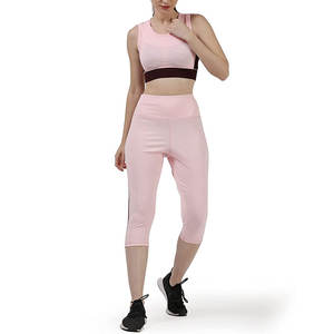 Conjunto de Yoga Transpirable y Cómodo para Mujer, Otoño Invierno, 2 Piezas, Brasier sin Costuras y Leggings, Tops Cortos en Oferta a Bajo Precio - Product Image 1